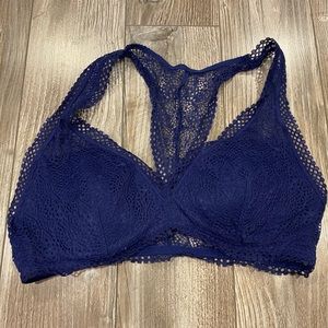 Victoria Secret Navy Lace Bralette (Size M)